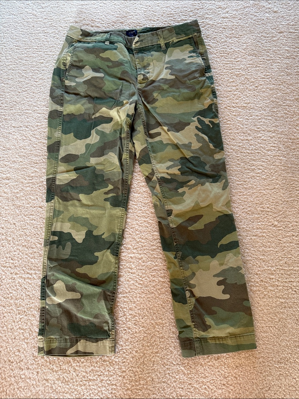 Womens J Crew Camo Utility Pants - Green